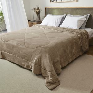 EDREDON FLANNEL CORDERITO KING