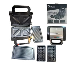 SANDWICHERA Y WAFLERA 3 EN 1 750W DINAX
