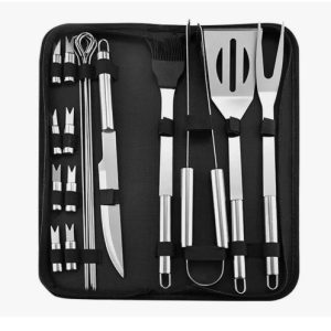 KIT ASADOR 13pcs +PINZA ACERO SUONO