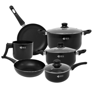 BATERIA DE COCINA ORYX 9pcs NEGRO