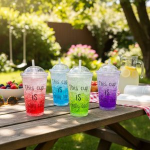 VASO PLASTICO C/TAPA 450ml ORYX G285