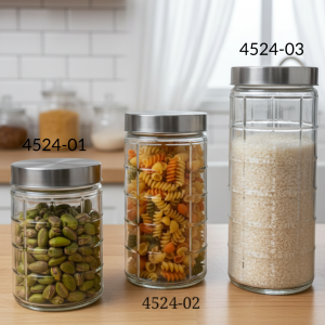 FRASCO DE VIDRIO C/ TAPA JK-4524-01