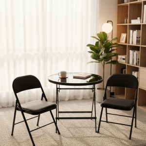 COMBO MESA NEGRA C/ 2 SILLAS DINAX SX23B