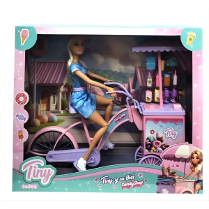 MUÑECA TINY C/ SU BICICLETA CANDY 55863
