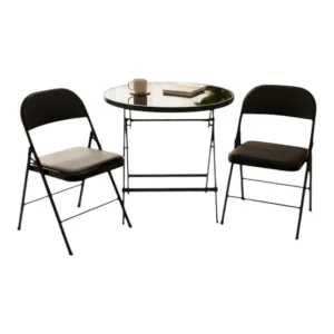 COMBO MESA NEGRA C/ 2 SILLAS DINAX SX23B