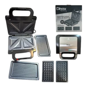 SANDWICHERA Y WAFLERA 3 EN 1 750W DINAX