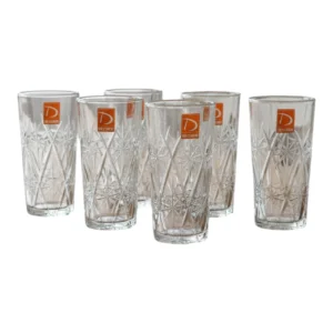 SET 6 VASOS VIDRIO ORYX JK-4466