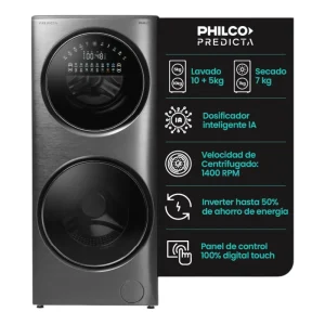 TORRE DE LAVADO PHILCO INVERTER GRIS