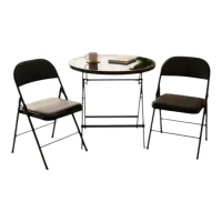 COMBO MESA NEGRA C/ 2 SILLAS DINAX SX23B