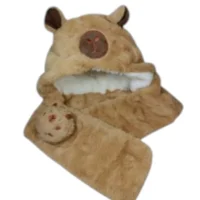 GORRO BUFANDA CAPYBARA PELUCHE HT8514