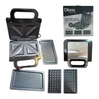 SANDWICHERA Y WAFLERA 3 EN 1 750W DINAX